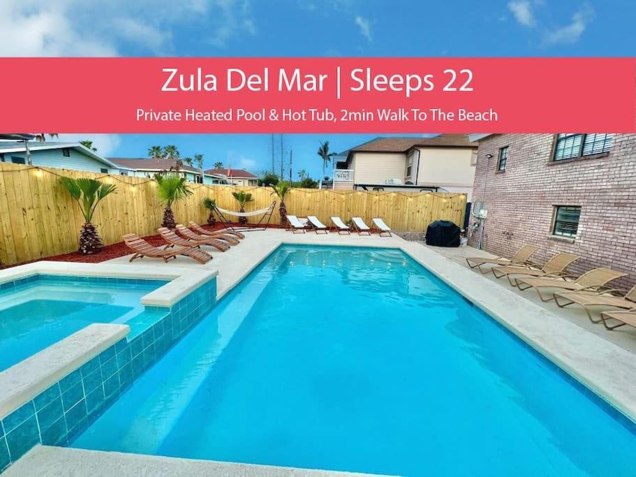 Zula Del Mar: Beachfront With Pool For Large Groups South Padre Island